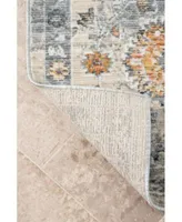 Nuloom Laziza Fiona Floral Distressed Silver Area Rug