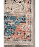 nuLoom Delicate Astra Persian Vintage-Inspired Beige 4' x 6' Area Rug