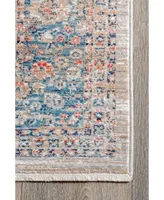 nuLoom Selina Despina Oriental Distressed Beige 5'3" x 7'3" Area Rug