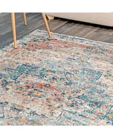 nuLoom Delicate Celeste Persian Vintage-Inspired Multi 8' x 10' Area Rug