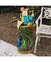 Design Toscano Provocative Peacock Sculptural Garden Table