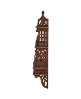 Design Toscano Chinese Chippendale-Style Hardwood Curio Shelves