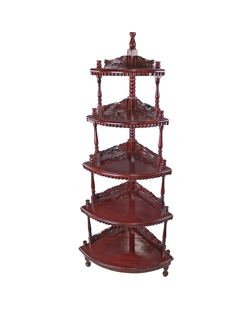 Design Toscano Five-Tiered Edwardian Corner Shelf