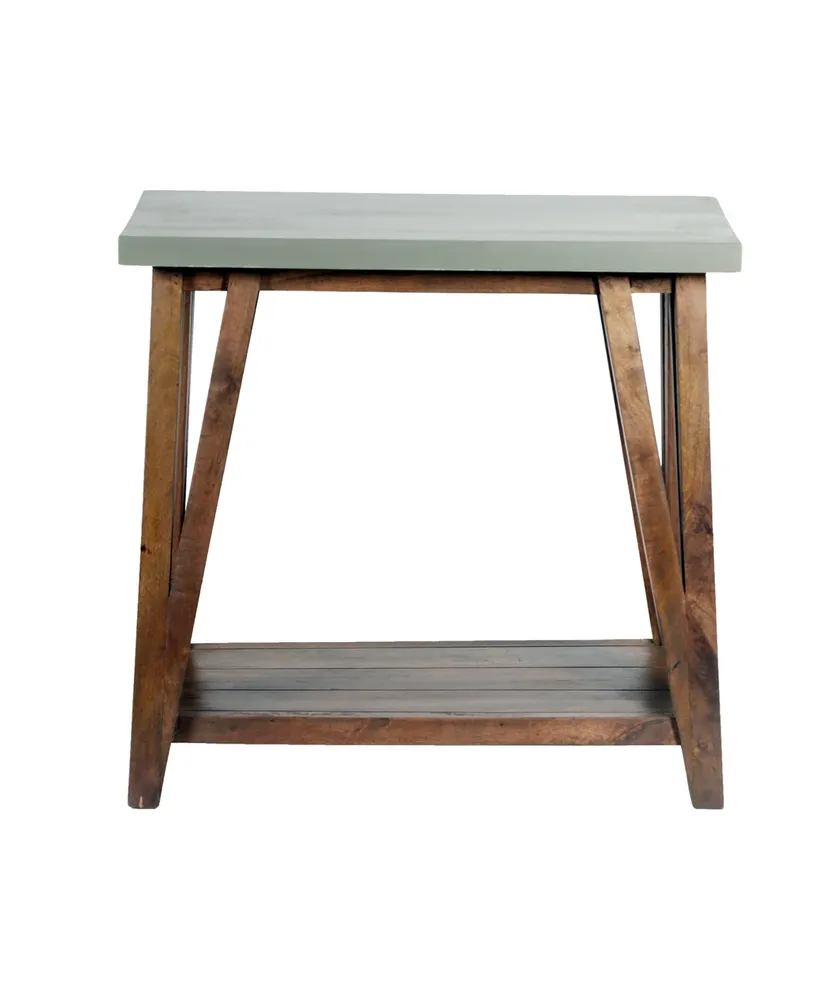 Alaterre Furniture Brookside Cement-Top Wood Console and Media Table