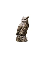 Campania International Large Horned Owl Garden Statue