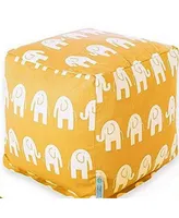 Majestic Home Goods Ellie Ottoman Pouf Cube 17" x 17"