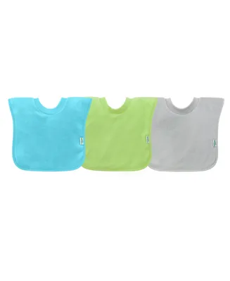 green sprouts Baby Girls and Baby Boys Pull-Over Stay-Dry Bibs Pack of 3