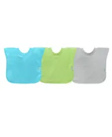 green sprouts Baby Girls and Baby Boys Pull-Over Stay-Dry Bibs Pack of 3