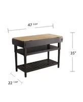 Southern Enterprises Hansberry Stationary Kitchen Island