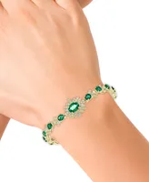 Effy Emerald (6-3/8 ct. t.w.) & Diamond (1-1/5 ct. t.w.) Link Bracelet in 14k Gold