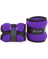 ProsourceFit Ankle Weights 2.5, Set of 2, Purple