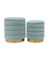 Tov Furniture Saturn Storage Ottomans, Set of 2