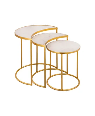 Tov Furniture Crescent Nesting Tables, Set of 3 - Gold