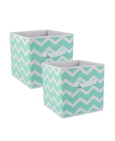 Design Imports Chevron Print 2-Pc. Storage Bin