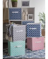 Design Imports Non-woven Polyester Cube Lattice Sorbet Square Set of 4