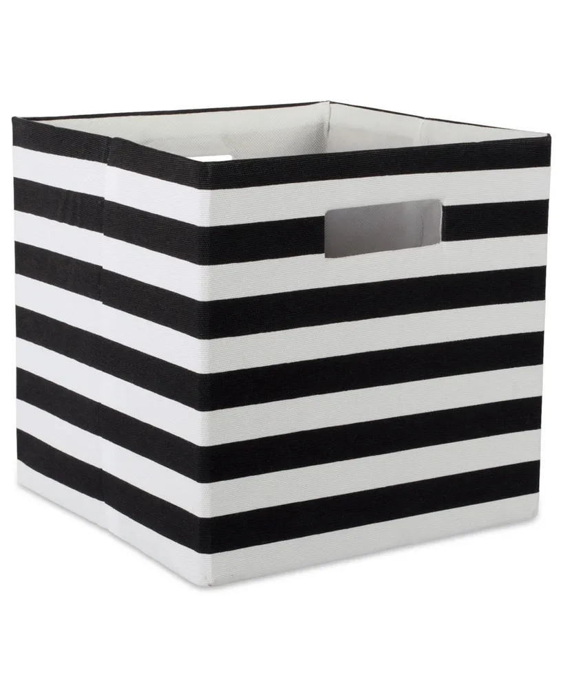 Design Imports Polyester Cube Stripe Square