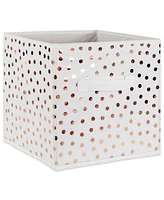 Design Imports Non-woven Polyester Cube Small Dots Set of 2