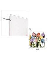 Empire Art Direct Tulip Scape x-ray Ii Frameless Free Floating Tempered Glass Panel Graphic Wall Art, 24" x 24" x 0.2"