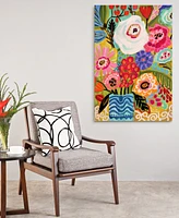 Empire Art Direct Fresh Flowers in Vase I Frameless Free Floating Tempered Art Glass Wall Art by Ead Art Coop, 48" x 32" x 0.2"