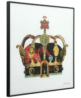 Empire Art Direct Crown with Round Arches, Crown with Curved Spires Reverse Printed Art Glass and Anodized Aluminum Frame Wall Art, 60" x 20" x 1.5"