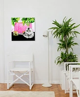 Empire Art Direct Woman's Best Friends 1 Frameless Free Floating Tempered Glass Panel Cat Graphic Wall Art, 20" x 20" x 0.2"