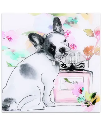 Empire Art Direct Little Frenchie Frameless Free Floating Tempered Glass Panel Dog Graphic Wall Art, 20" x 20" x 0.2"