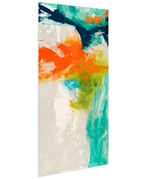 Empire Art Direct Tidal Abstract 1 and 2 Frameless Free Floating Tempered Glass Panel Graphic Wall Art, 48" x 24" x 0.2"