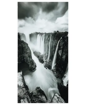 Empire Art Direct The Falls Frameless Free Floating Tempered Art Glass Wall Art by Ead Art Coop, 72" x 36" x 0.2"