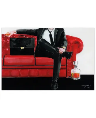 Empire Art Direct The Gentleman Frameless Free Floating Tempered Glass Panel Graphic Wall Art, 32" x 48" x 0.2"