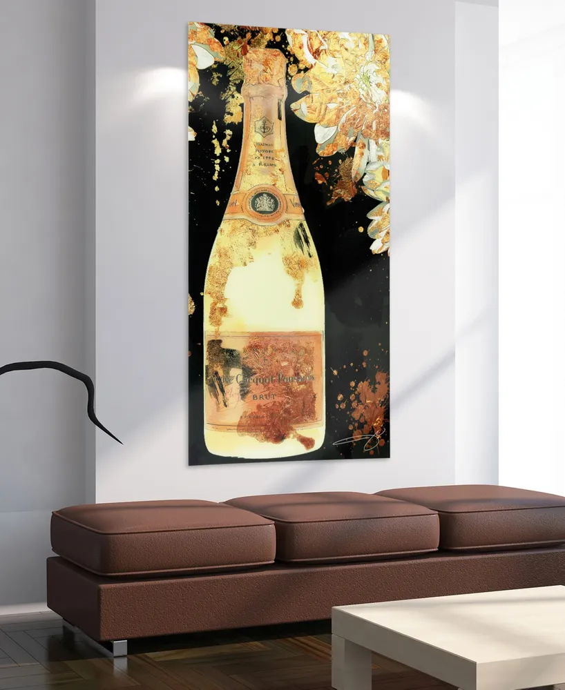 Empire Art Direct Let's Celebrate Frameless Free Floating Tempered Art Glass Wall Art by Ead Art Coop, 72" x 36" x 0.2"