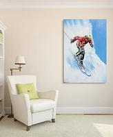 Empire Art Direct Skiing Mixed Media Iron Hand Painted Dimensional Wall Art, 48" x 32" x 2.6"