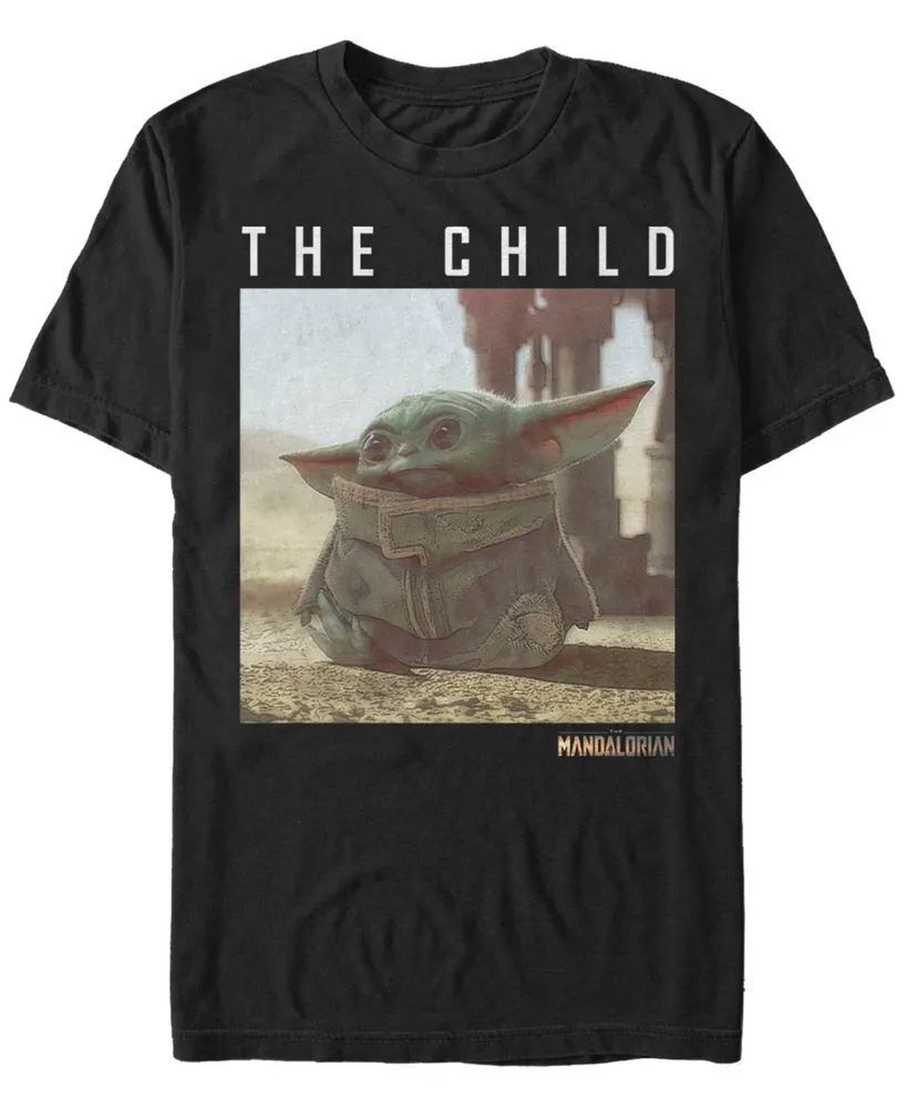 Fifth Sun Men's Star Wars The Mandalorian Child Long Ears Photo Short Sleeve T-shirt