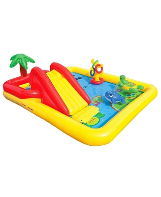 Intex 100" x 77" Inflatable Ocean Play Center Kids Backyard Kiddie Pool & Games