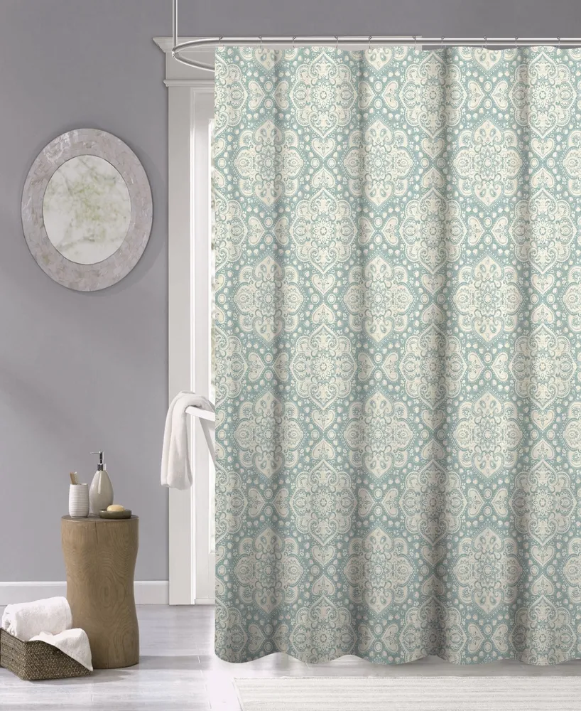 Dainty Home Medallion Fabric Shower Curtain, 70" x 72"