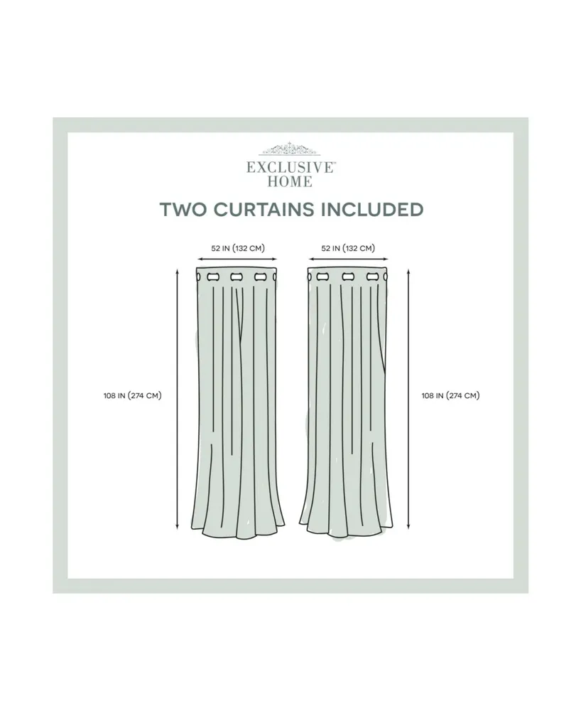 Exclusive Home Curtains Academy Total Blackout Grommet Top Curtain Panel Pair