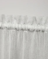 Exclusive Home Curtains Belgian Sheer Rod Pocket Tier Curtain Panel Pair, 26" x 36", Set of 2 - Silver