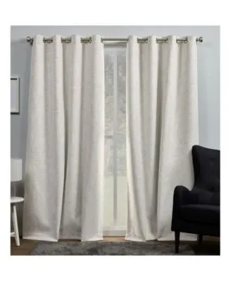 Exclusive Home Curtains Burke Blackout Grommet Top Curtain Panel Pair Set Of 2