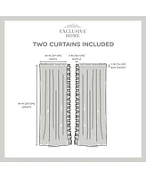 Exclusive Home Curtains Jacinta Flippable Side Ruffle Sheer Rod Pocket Curtain Panel Pair, 54" x 84", Set of 2