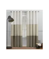 Exclusive Home Curtains Chateau Striped Grommet Top Curtain Panel Pair