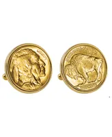 American Coin Treasures Gold-Layered Buffalo Nickel Bezel Coin Cuff Links