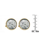 American Coin Treasures 1943 Lincoln Steel Penny Bezel Coin Cuff Links