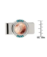 Men's American Coin Treasures Irish 2 Euro Coin Turquoise Money Clip