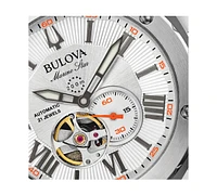 Bulova Men's Automatic Marine Star Orange Silicone Strap Watch 45mm