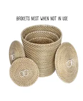 Honey Can Do Set of 3 Nesting Seagrass Snake Charmer's Baskets