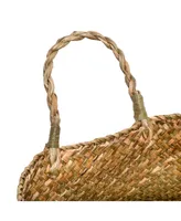 Honey Can Do Set of 2 Folding Seagrass Belly Baskets