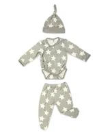 Earth Baby Outfitters Baby Boys Bamboo 3 Piece Star Newborn Set