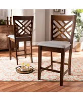 Furniture Caron Upholstered 2 Piece Counter Height Pub Chair Set