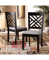 Furniture Caron Transitional 2 Piece Dining Chair Set with Seat