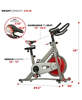 Sunny Health & Fitness Indoor Cycling Exercise Bike Workout Machine Stationary Bike with 40 Lb Flywheel and Dual Felt Resistance - Pro / Pro Ii