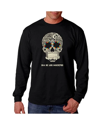 La Pop Art Men's Word - Dia De Los Muertos Long Sleeve T-Shirt